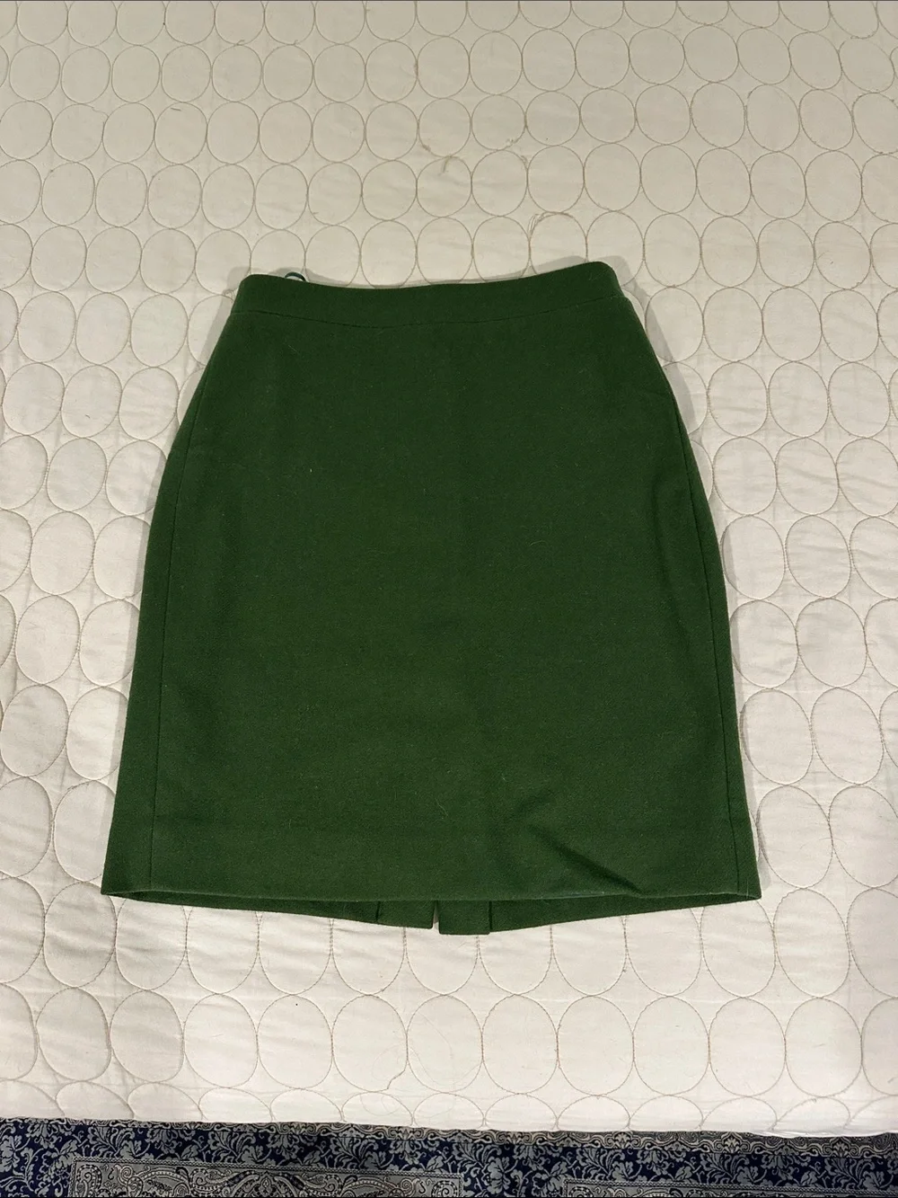 J. Crew Dark Green Mini Pencil Skirt